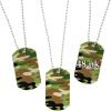 Fun Express Camouflage Dog Tag Necklaces – Army Dog Tags Chain Necklace Bulk – Army Party Favors – Camo Birthday Party Supplies – Soldier Military Theme Party Favors – Multicolor (48 Pack)
