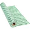 Fun Express Green Gingham Plastic Tablecloth Roll – Party Supplies – 100 feet