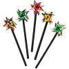 Fun Express Mini Metallic 2-Tone Pinwheels Party Supplies – Multicolor (Bulk Set of 72)