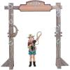 Fun Express Western Ranch Entry Arch and Full Cowboy Set (6 feet Tall and 13 Additional Cutouts(Cowboy Party Decor – VBS Vacation Bible School Supplies/Decor