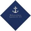 Navy Anchor Personalized Napkins with Silver Foil – Beverage – Party Supplies – 50 Pieces