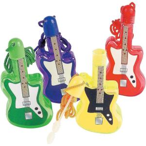Fun Express Guitar Bubble Bottle Necklaces – Colorful Music Party Favors for Kids Perfect VBS Vacation Bible School Supplies – Fun Decorations Parties & Events Engaging & Interactive – 12 Pieces