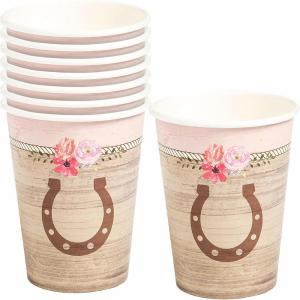Fun Express HORSE PARTY PAPER CUP – Party Supplies – 8 Pieces(Horse Party)
