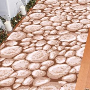 Fun Express Plastic Cobblestone Aisle Runner for Party Decor, General Decor, VBS Vacation Bible School Supplies – 3 ft. x 100 ft.