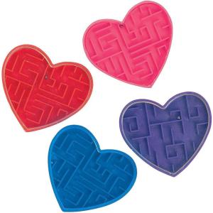 Fun Express Plastic Valentine Maze Puzzles (6 Dozen) Valentine’s Day Exchanges, Party Favors, Classroom Supplies, Puzzle Games & Mind Teasers, 2″