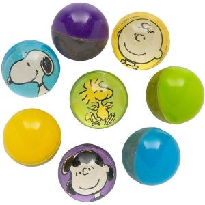 Mini Peanuts Characters Bouncy Balls – 12 Pc.