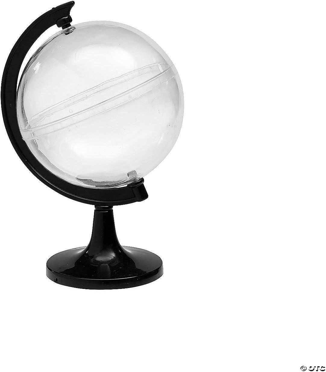 image:imageFun Express 12 Pieces Globe Shaped Favor Container Candy Buckets BPA Free Plastic Birthday Party Supplies for Kids Clear amp Black