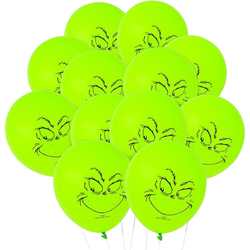 image:imageDr Seuss The Grinch Latex Balloons 12 Pieces