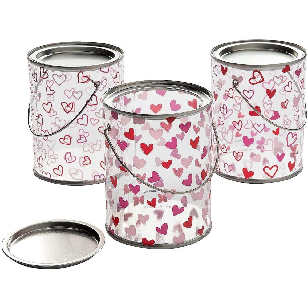 image:imageFun Expess Valentines Day Paint Bucket Favor Containers 6 Pieces