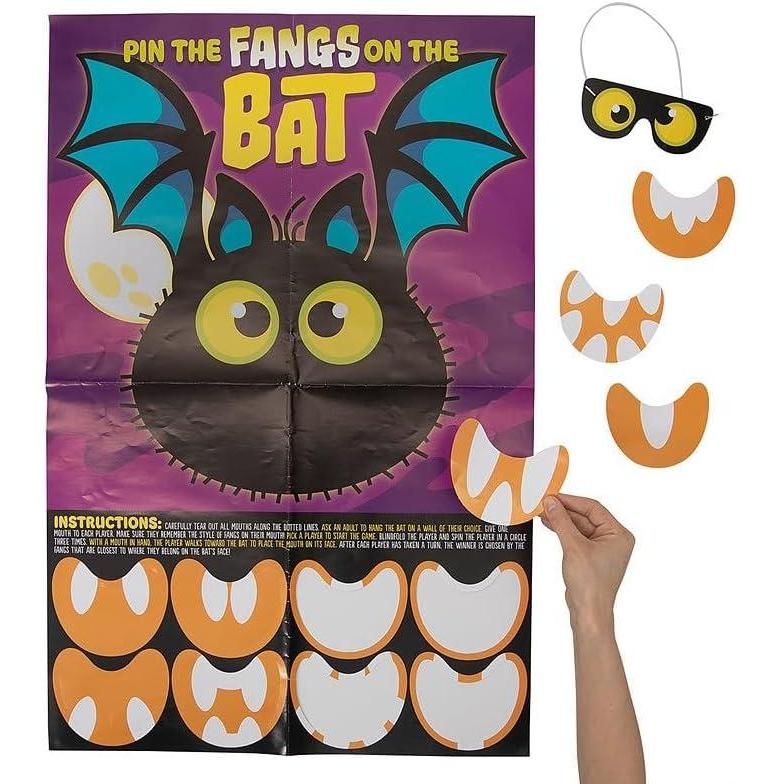 image:imageFun Express 22 x 33 12 Halloween Pin The Fangs on The Bat Game 2 Pieces