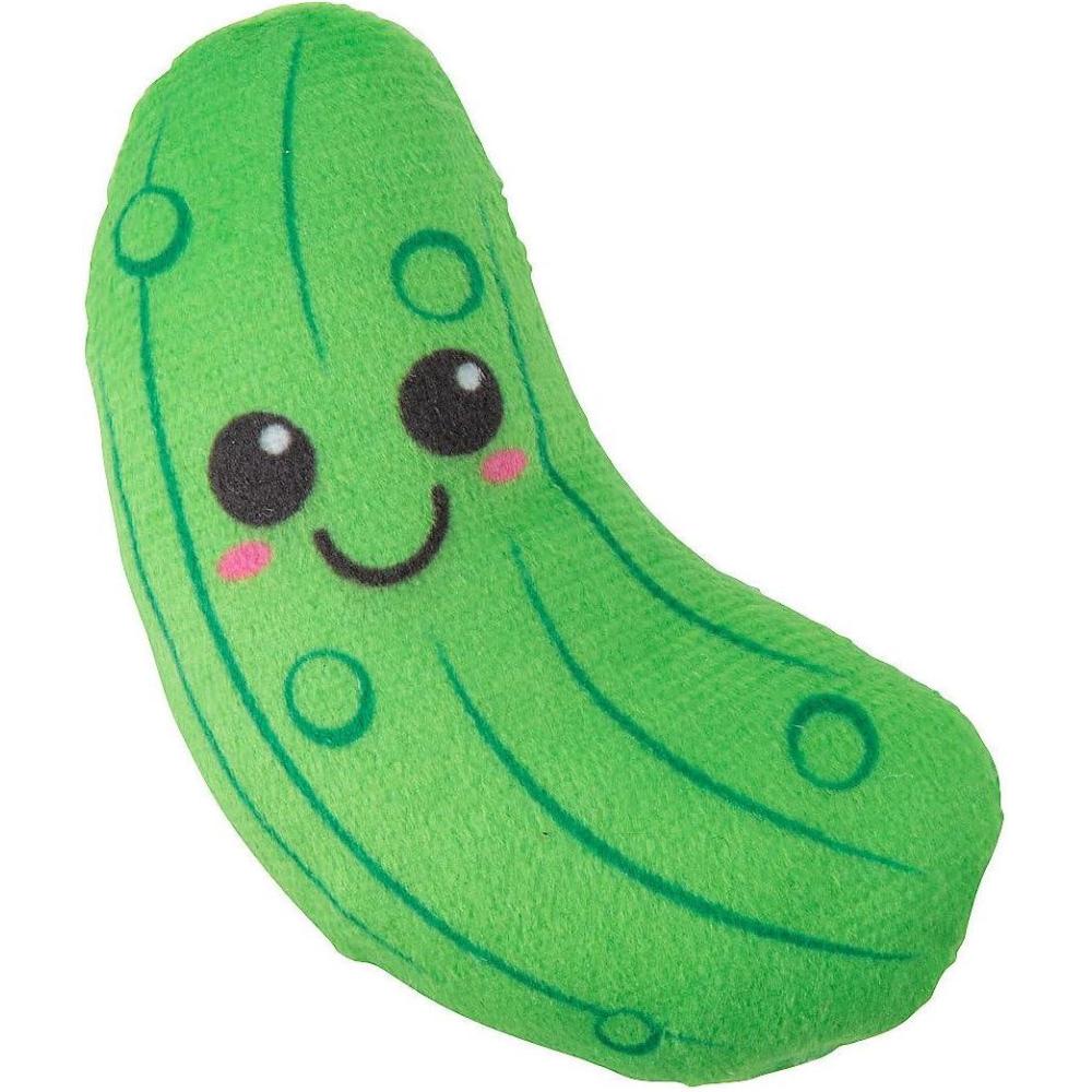 image:imageFun Express 3 Mini Green Smiling Stuffed Pickle Characters 12 Pieces