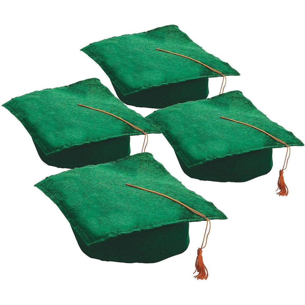 image:imageFun Express Bulk 36 Pieces Kids Green Elementary School Graduation Mortarboard Hats Caps