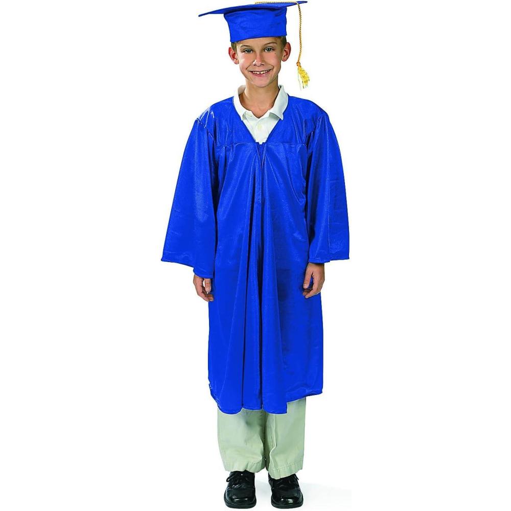 image:imageFun Express Bulk Middle School Blue Graduation Cap amp Gown Sets for 12 Apparel Accessories 24 Pieces