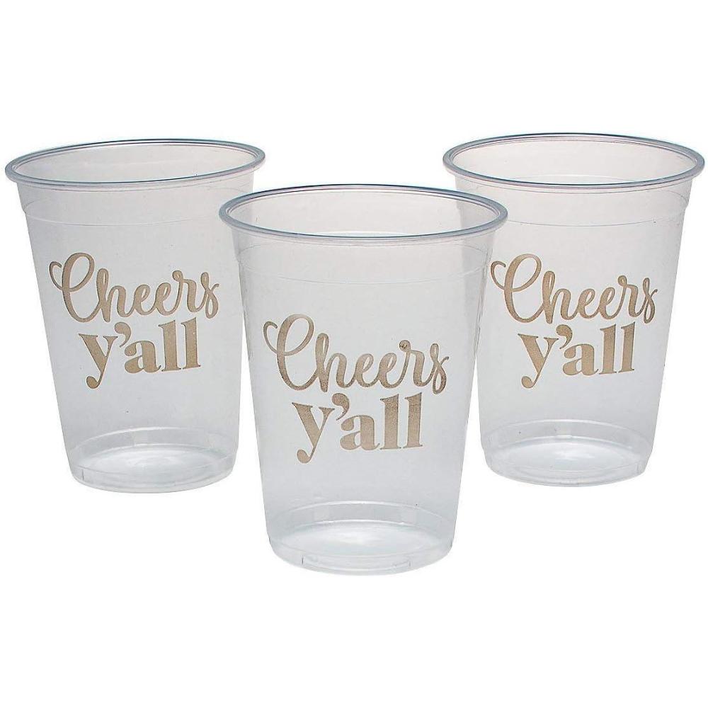 image:imageFun Express Cheers Yall Plastic Cups  Party Supplies  50 Pieces