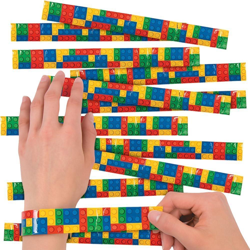 image:imageFun Express Color Brick Party Slap Bracelet set of 12 Party Supplies and Favors9 12 x 1