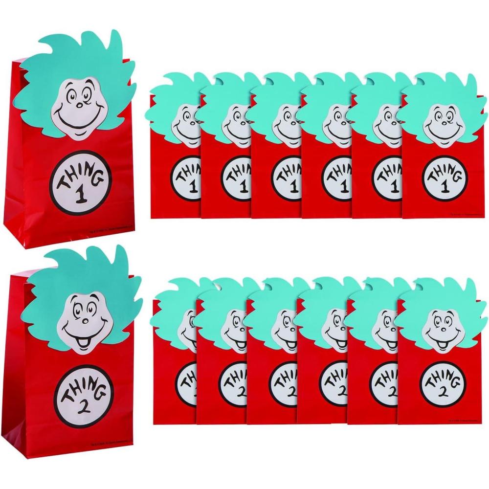 image:imageFun Express Dr Seuss Thing 1 amp Thing 2 Treat Bags 4 x 214 x 6 12 Pieces