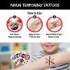 Assorted Red & Black Ninja Temporary Tattoos for Kids, 72 Count, 1.5 Inch, Party Favors for Birthdays, Halloween & School Events