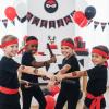 Assorted Red & Black Ninja Temporary Tattoos for Kids, 72 Count, 1.5 Inch, Party Favors for Birthdays, Halloween & School Events