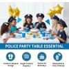 Fun Express – Police Party Shaped Dinner Plates for Birthday – Party Supplies – Print Tableware – Print Plates & Bowls – Birthday – 8 Pieces