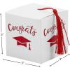Fun Express Graduation Party White Favor Boxes with Red Tassel, 25 Pieces