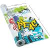 Fun Express Graffiti Print Tablecloth Roll (100 feet Long) 90’s Party Supplies