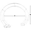 Metal Circle Arch Frame (10 feet x 8 feet) Wedding and Prom Party Decor