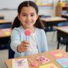 Valentine Red & Pink Heart Printed Lollipops – (Pack of 57) – Ideal for Valentine’s Day Parties, Party Favors, Classroom Treats & Gift Bags