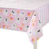 108″ x 54″ Pink Halloween Ghosts & Candy Corn Disposable Plastic Tablecloth