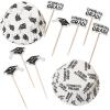 Fun Express Assorted Graduation Baking Cups with Cupcake Toppers – 3.5″, (Set of 100) – Perfect for Memorable Graduation Parties, and Easy to Use