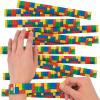 Fun Express Color Brick Party Slap Bracelet (set of 12) Party Supplies and Favors(9 1/2″ x 1″)