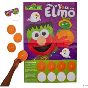 22″ x 33 1/2″ Halloween Sesame Street Place The Nose on Elmo Game – 2 Piece