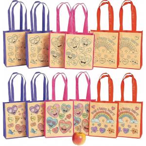 Color Your Own Valentine Craft Tote Bags – Crafts for Kids and Fun Home Activities