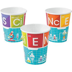 Fun Express – Science Party 9 Oz Cup (8pc) for Birthday – Party Supplies – Print Tableware – Print Cups – Birthday – 8 Pieces
