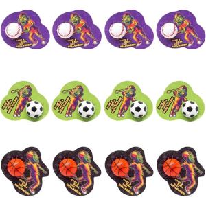 Fun Express 1 1/4″ Halloween Rubber Sports Bouncy Ball with Zombie Card Handout for 12