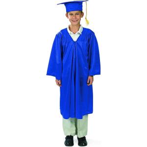 Fun Express Bulk Middle School Blue Graduation Cap & Gown Sets for 12 – Apparel Accessories – 24 Pieces