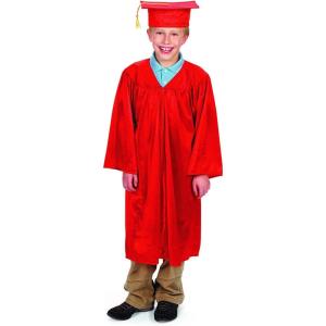 Fun Express Bulk Middle School Red Graduation Cap & Gown Sets for 12 – Apparel Accessories – 24 Pieces