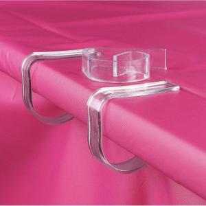 Fun Express Clear Plastic Tablecloth Clips for Party & Event Supplies Bulk 72 Pack, Wedding Reception or Graduation