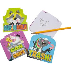 Fun Express Garbage Critters Character Notepads – 24 Pieces
