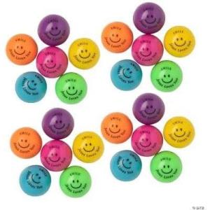 Fun Express Smile Jesus Loves You Mini Bouncy Balls, Mega Bulk 96 Pieces