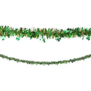 Fun Express St. Patrick’s Day Ready-to-Hang Tinsel Garland, 24 Ft