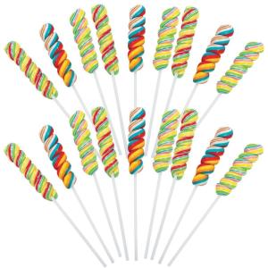 Rainbow Candy Lollipops (1-Pack of 12)