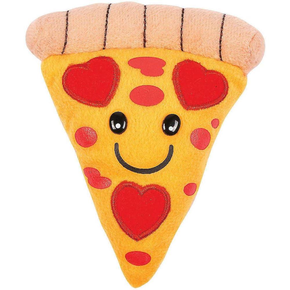 image:imageFun Express Plush Pizza Slices with Cards Set of 12 Pizza Party Favors and Valentines Day Exchange Toys