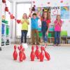 Fun Express Valentine Bowling Set for Kids – Includes 10 Pins and 2 Balls.- Valentine’s Day Games and Party Activities