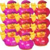 Fun Express I Love You Rubber Ducks Valentine’s Day Toys, Gifts and Giveaways – Yellow, Red, Pink (Set of 12)