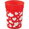 Fun Express Plastic Valentine Heart Tumblers (1 Dozen) Valentine’s Day Party Supplies, Favor Cups, Red Plastic Cups