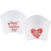 Fun Express Valentine Fry Containers – Festive Heart-Shaped Red & White Snack Containers for Valentines Day Parties Treats Favors and Goodie Bags – Perfect for Decorating & Serving Snacks – 24 Pieces