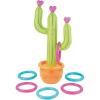 Inflatable Cactus Ring Toss Game with Hearts (Includes 6 Rings and Stands 5 feet Tall) Perfect Valentine’s Day Party Game