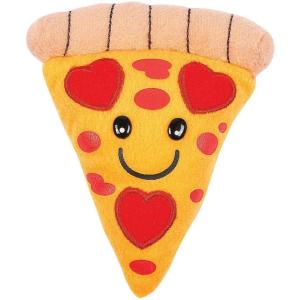 Fun Express Plush Pizza Slices with Cards – Set of 12 – Pizza Party Favors and Valentine’s Day Exchange Toys