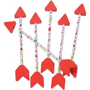 Fun Express Valentine Arrow Pencils With Erasers – Stationery – 24 Pieces