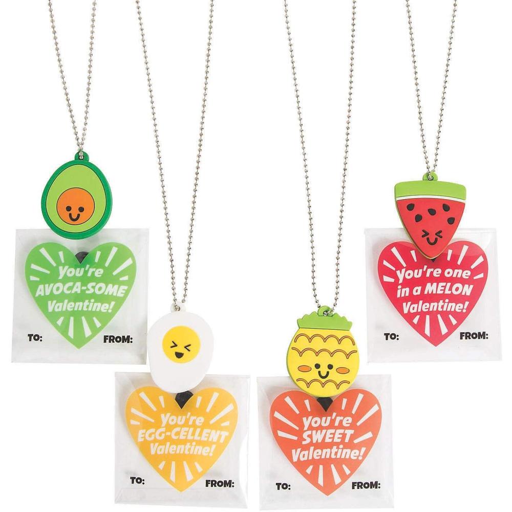 image:imageFun Express  Valentine Food Necklace With Card for Valentines Day  Jewelry  Novelty  12 Pieces